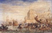 David Cox Embarkation of His Majesty George IV from Greenwich (mk47) oil painting
